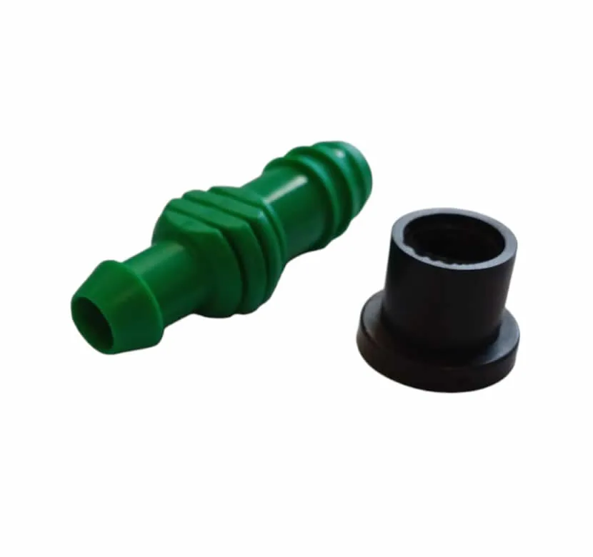 Conector inicial con aro de goma recto