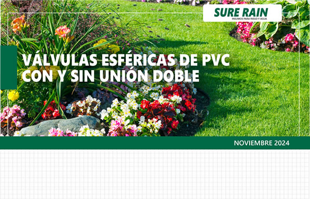 Vál. Esféricas PVC c/sin unión doble